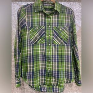 Ralph Lauren plaid relaxed button down. Very light weight. NWOT
